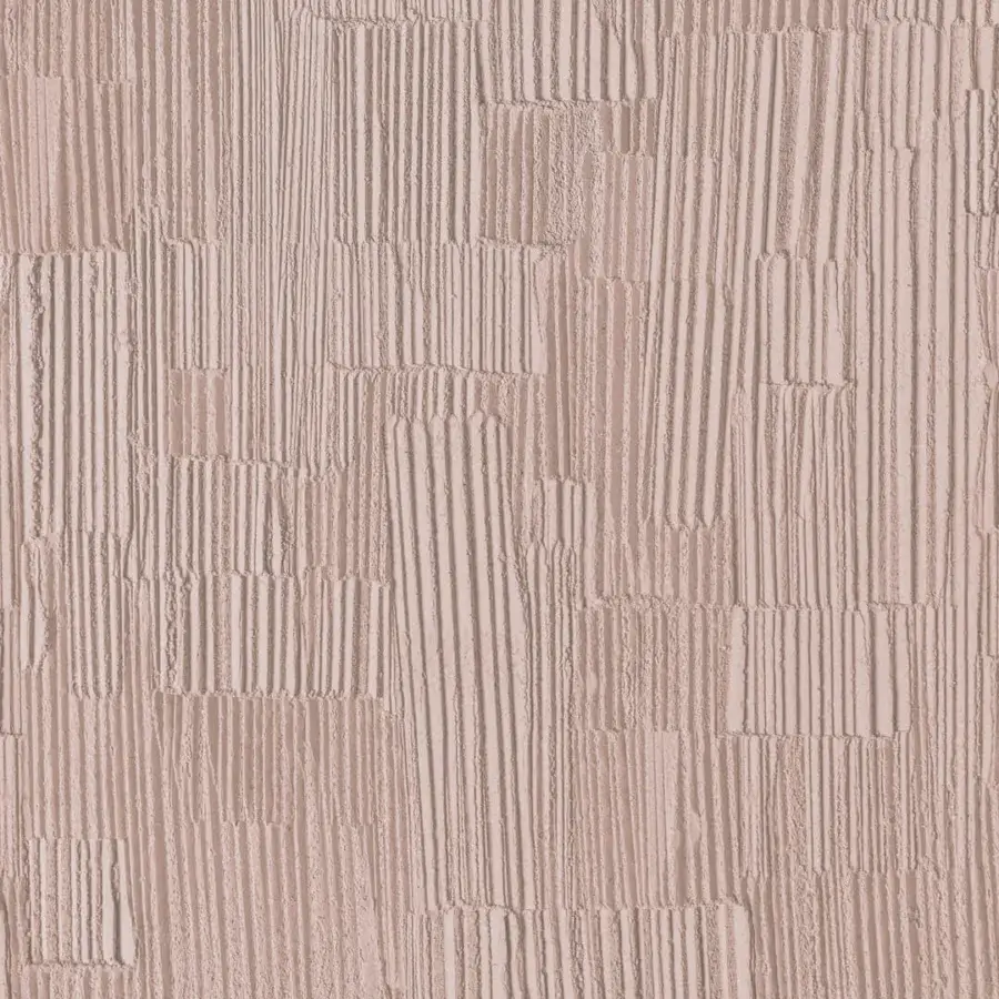 Elegant Wall&Decò Engraving wallpaper delivers a striated, engraved pattern in dusty rose with a refined fabric-effect d.TW finish on organic bio-vinyl