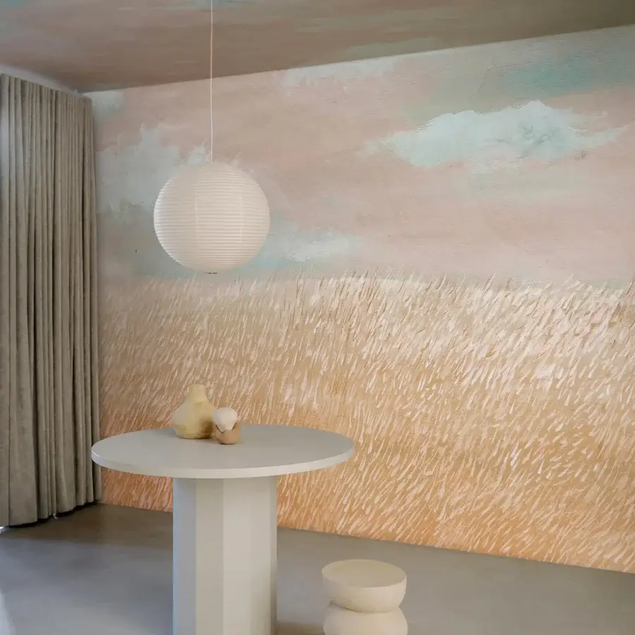 Distinguished Wall&Decò Il Colore Del Grano wallpaper in warm golden and beige hues with a refined fabric-effect d.TW finish