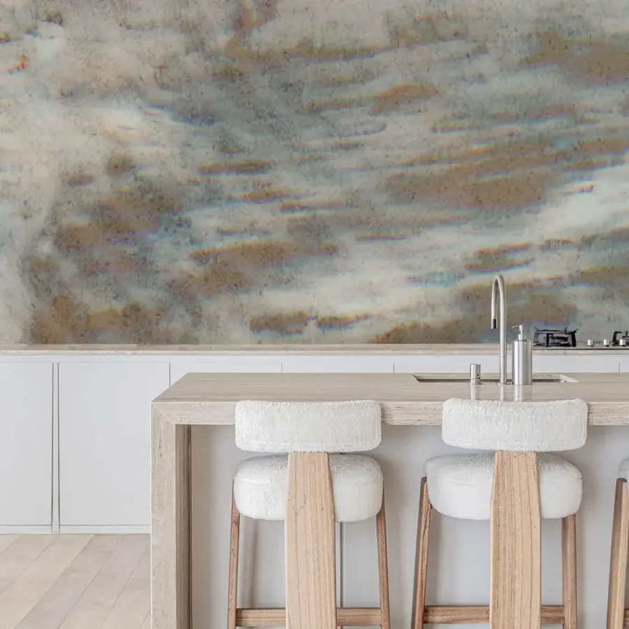 Captivating Wall&Decò Onirico wallpaper in blended beige, gray, and brown with a matte finish and water-based resins construction