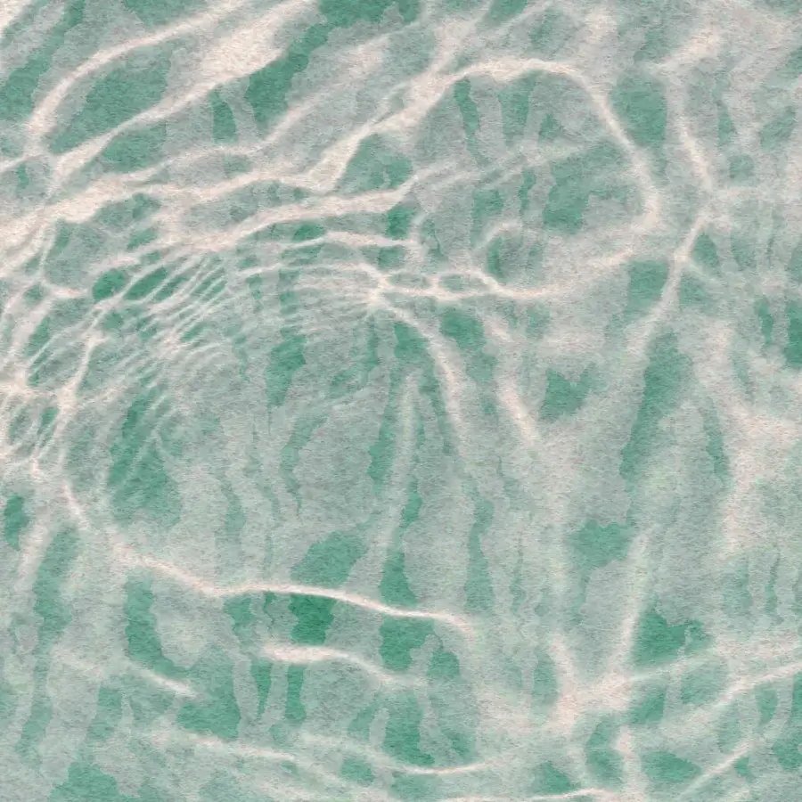 Superior Wall&Decò Reflex wallpaper showcases a wave-like pattern in grayish-green with swirling accents and a waterproof finish