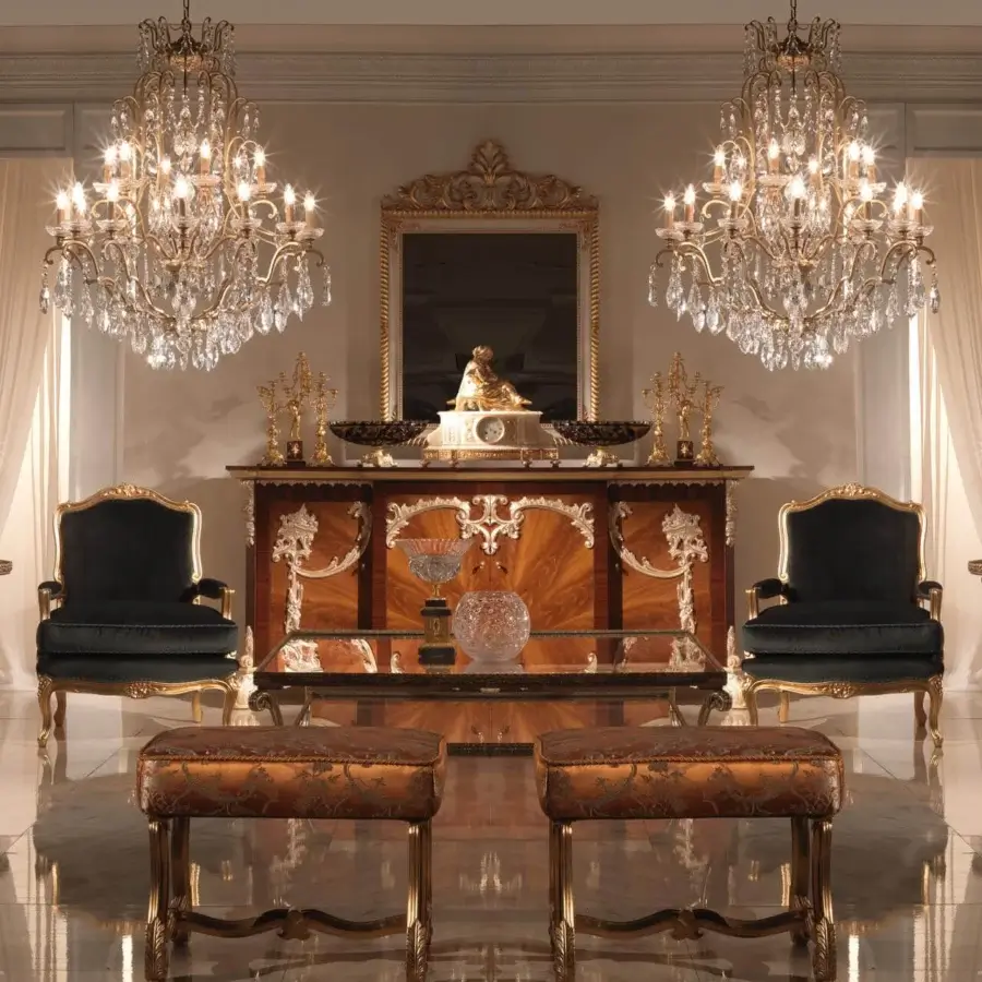 Superior Zanaboni Luigi XV lounge chair with deep black textile upholstery and hand-finished solid wood frame