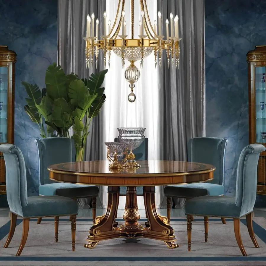 Luxury Zanaboni T/5140-180 table crafted in warm brown citronnier wood and ebony with a glossy finish