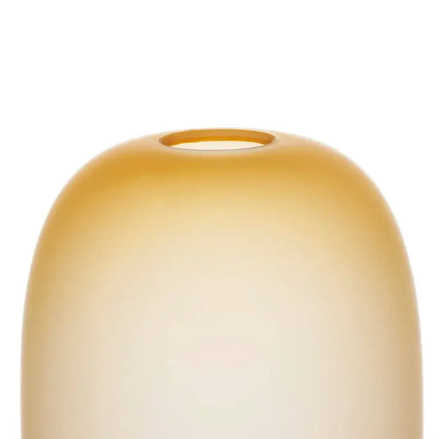 Elegant Ethimo Lucerna lamp with ovoid silhouette crafted in translucent material and satin finish