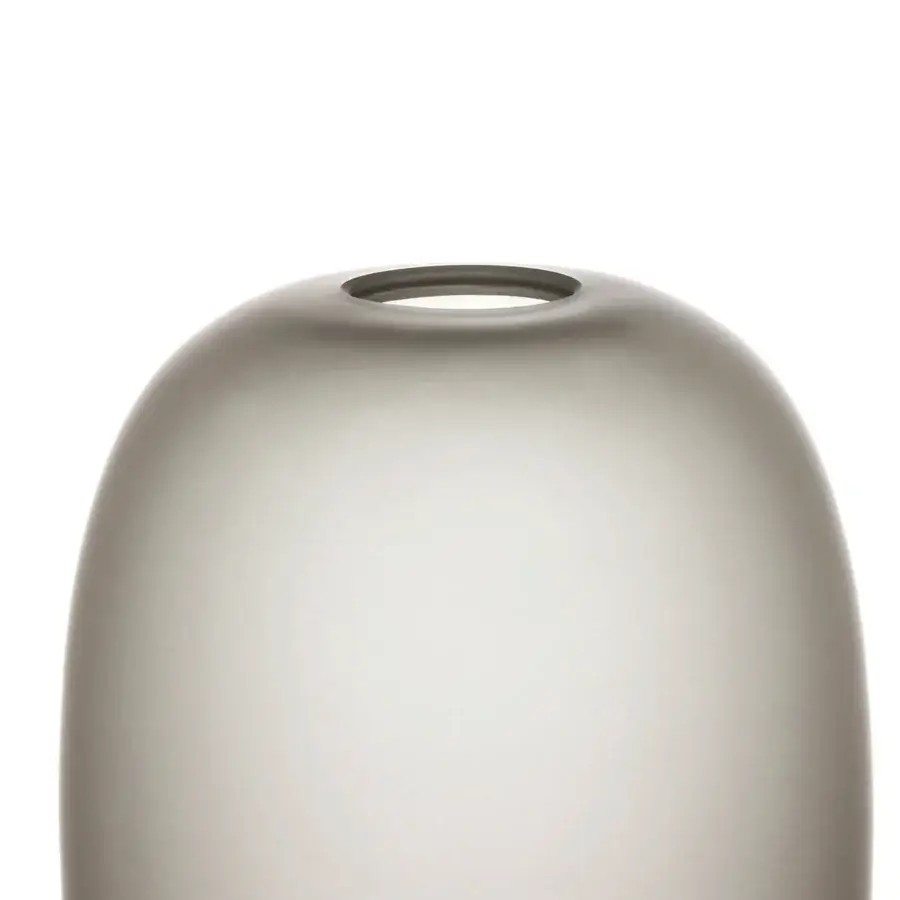 Distinguished Ethimo Lucerna lamp crafted in translucent material with satin finish casts a muted neutral gray glow and includes a ring grip
