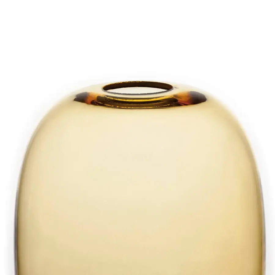Exceptional Ethimo Lucerna lamp crafted in translucent glass-like material with glossy finish emits golden-yellow glow and tortoiseshell opening