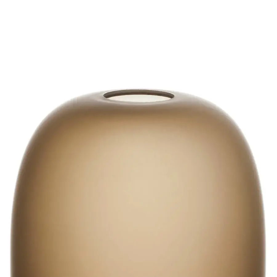 Elegant Ethimo Lucerna lamp crafted in translucent glass with a circular opening evoking a Mediterranean ambiance