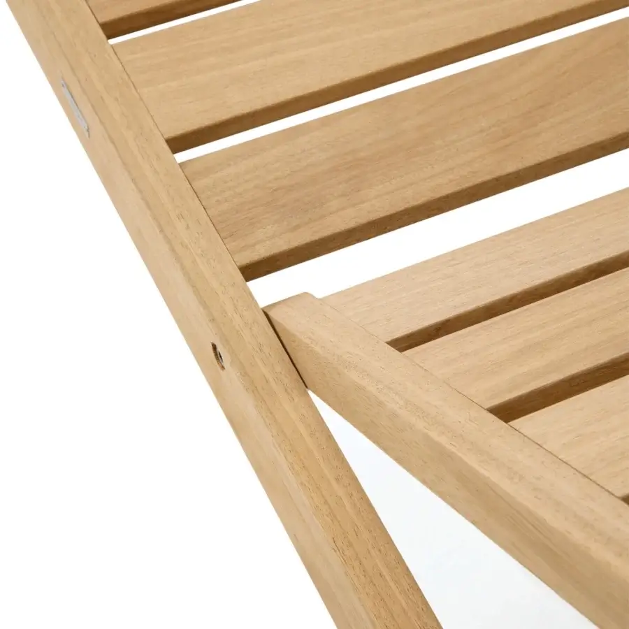 Exceptional Ethimo Sand lounger crafted in Italy with light natural wood and smooth satin finish