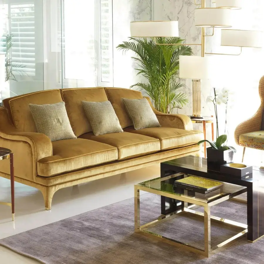 Lavish Zanaboni T156/S side table with bold black marble top and lustrous gold-finished solid brass base