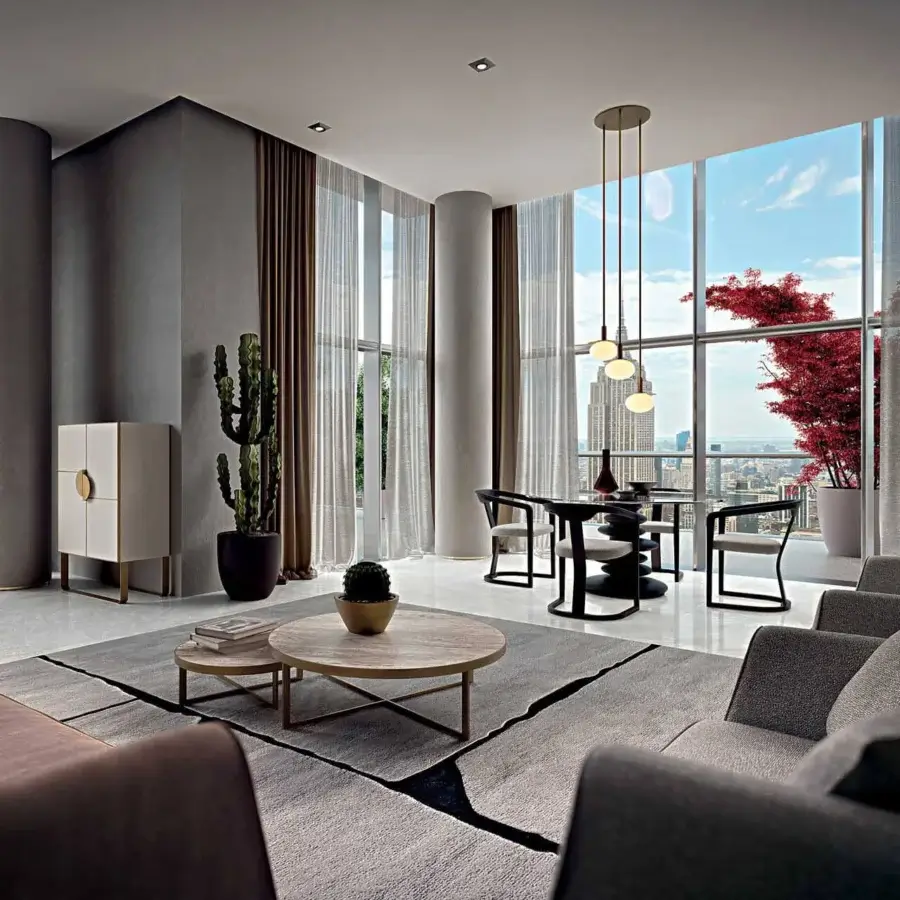 Captivating Zanaboni Ometto table with a satin light brown wood tabletop and sculptural interconnected black metal base