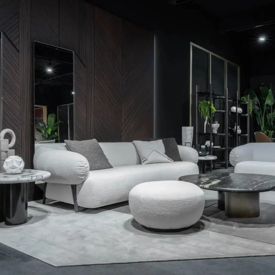 Distinctive Zanaboni Cloud coffee table with a precious marble top displaying striking veining and a polished glossy finish crafted in Italy