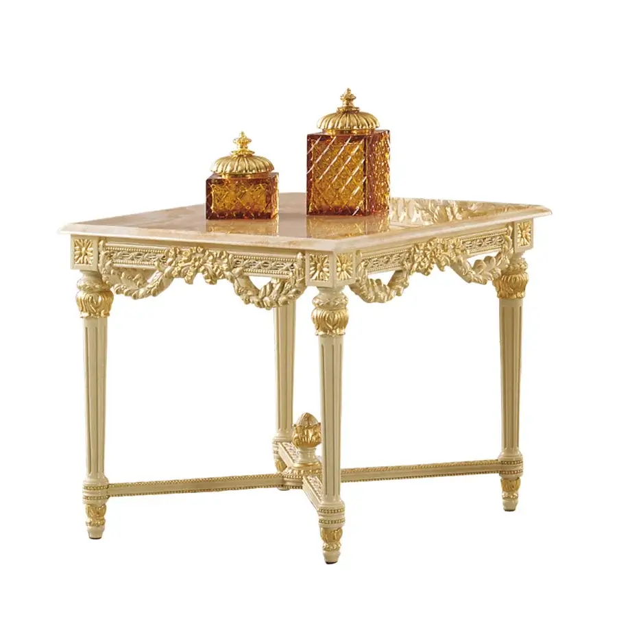 Distinguished Modenese Imperial Majesty side table with Honey Onyx top and intricately carved gilded wooden legs