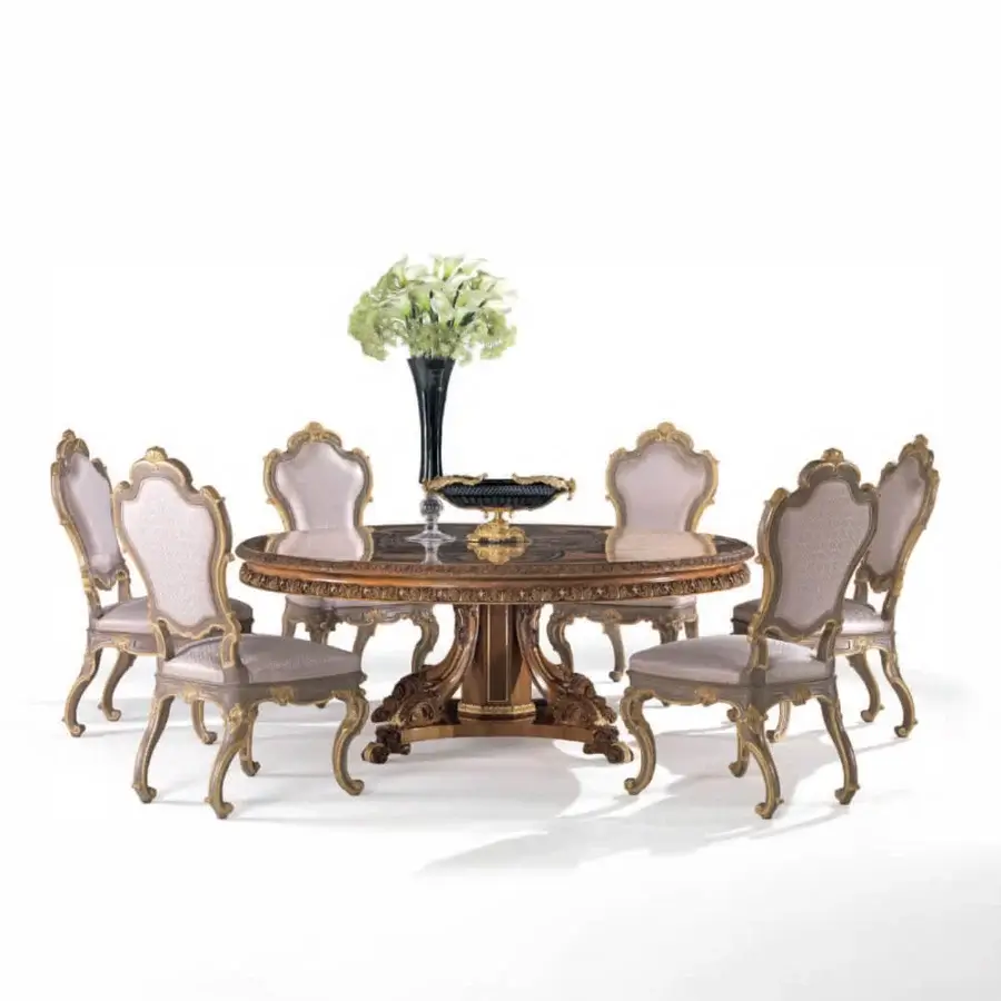 Exquisite Armando Rho A1341 table crafted in walnut Persian burl, bois de rose, and walnut California burl with glossy sheen