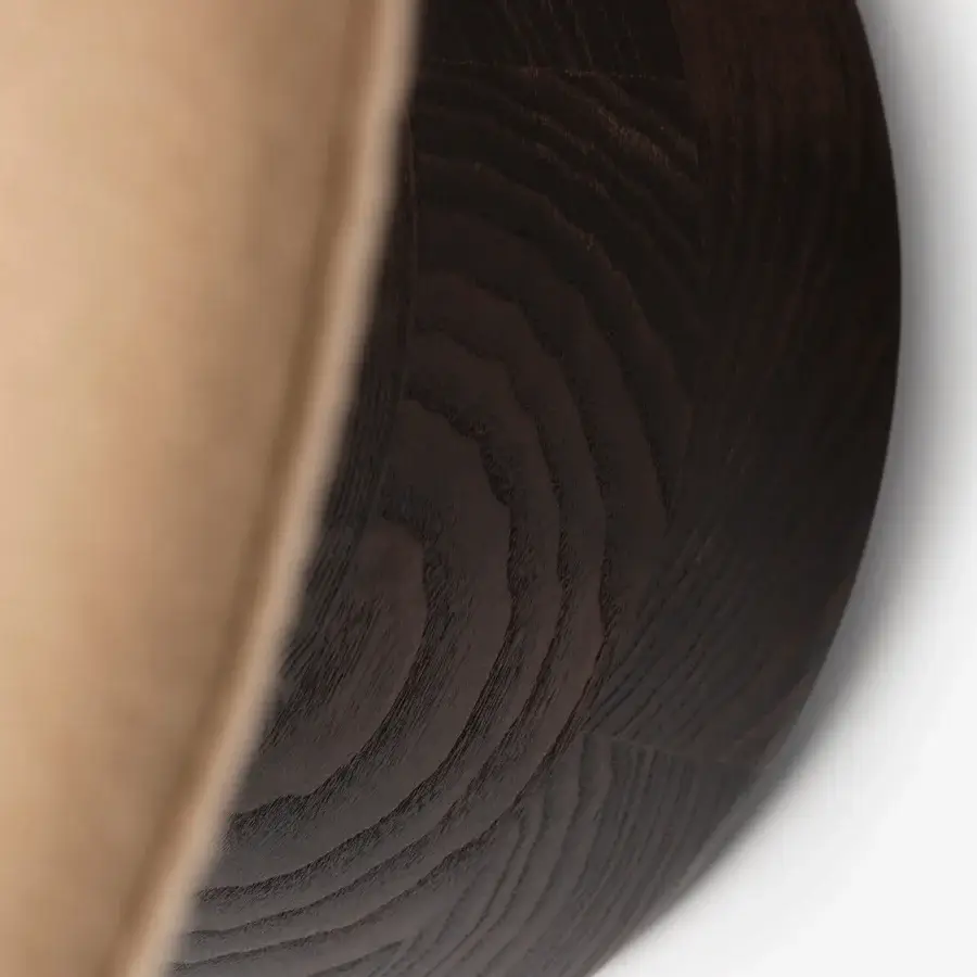 Distinguished Carpanese Home Bill chair crafted with light beige textile upholstery and a dark brown satin wood base