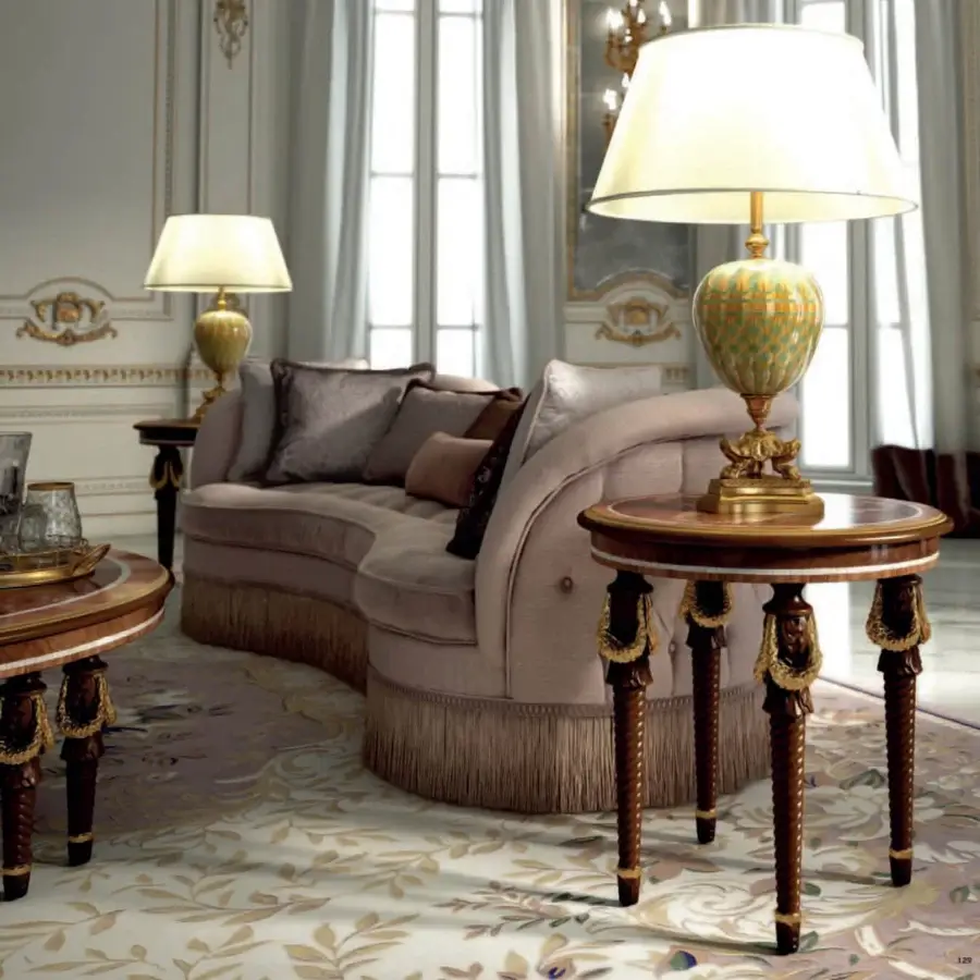 Exceptional Armando Rho A1348 side table crafted with cherry wood and walnut Persian burl with glossy tabletop and satin finish
