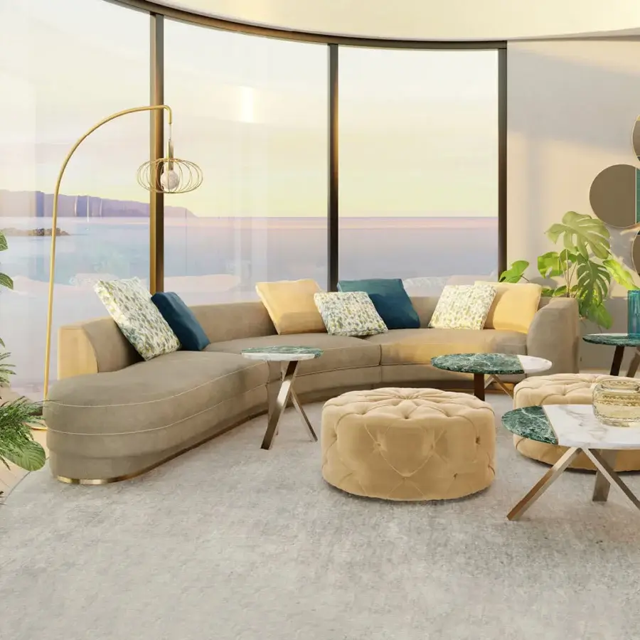 Franklin Curved Sofa #1