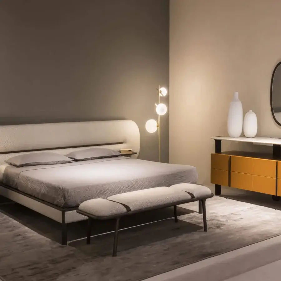 Elegant Carpanese Home Shine mirror crafted with natural glass and solid ash wood in a dark matte finish