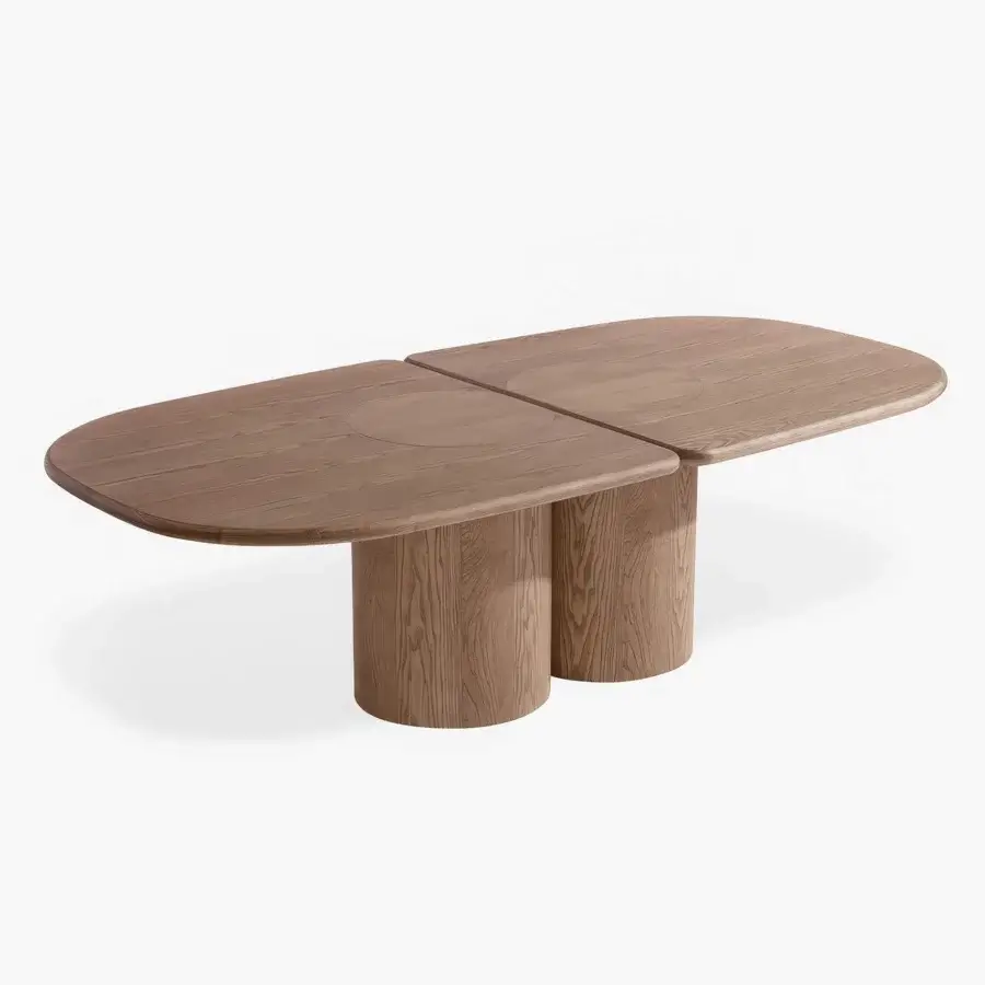 Elegant Carpanese Home Ladybug table with flowing lines and sculptural presence crafted in ash wood with a satin finish
