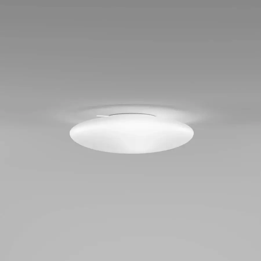 Superior Vistosi Saba ceiling lamp crafted in satin-finish blown glass offering a warm and glare-free glow