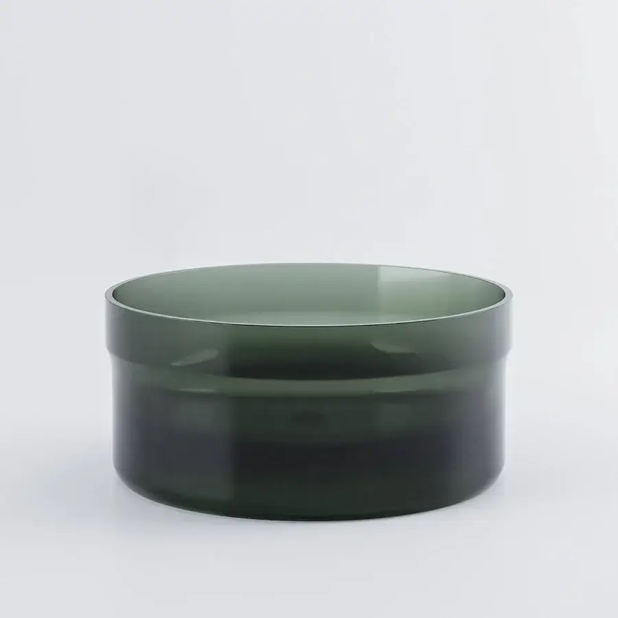 Captivating Norah Design ISBT 01 bathtub sculpted in Norahcrystal with glossy muted green to olive transition