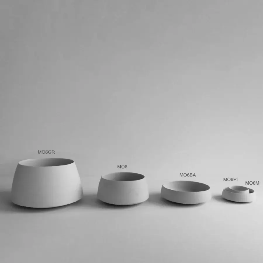 Distinguished Rina Menardi Mono Vases, Italian decorative objects with neutral gray tones and smooth matte finish