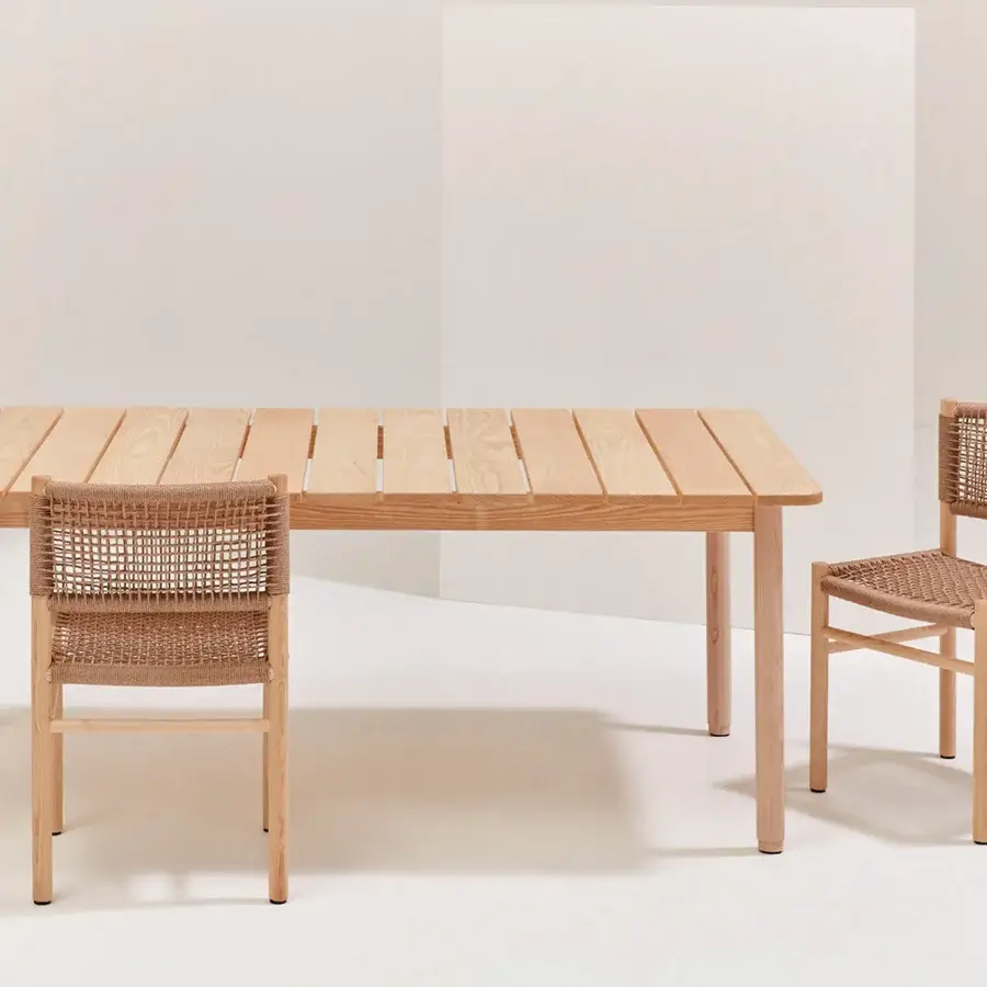 Superior Billiani Harry’s dining table crafted from Iroko wood with a smooth satin finish and balanced proportions