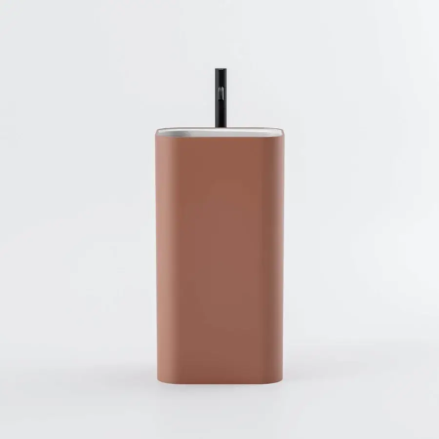 Exclusive Norah Design ANCN 01 sink built from terracotta Norahcryl with a smooth matte finish