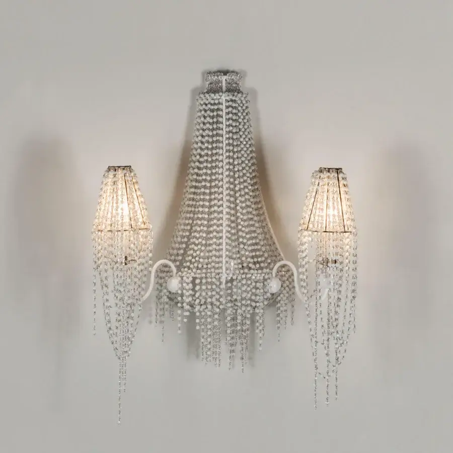Burlesque Crystal Cascade Wall Lamp #2