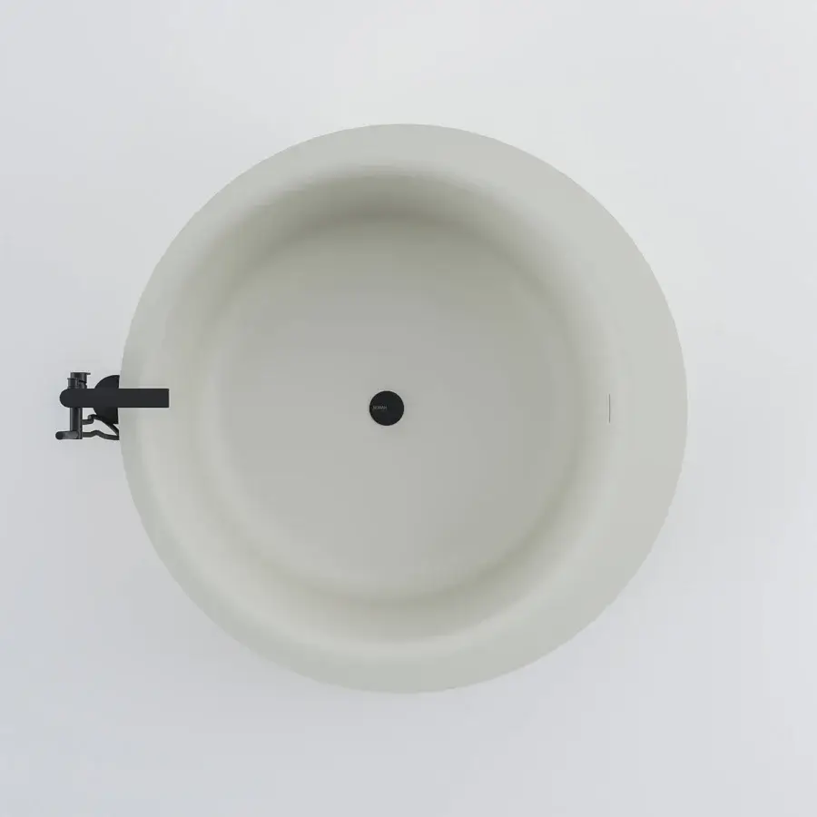 Distinguished Norah Design RNBT 01 bathtub crafted in Norahcryl with a velvety matte finish and subtle light beige tone