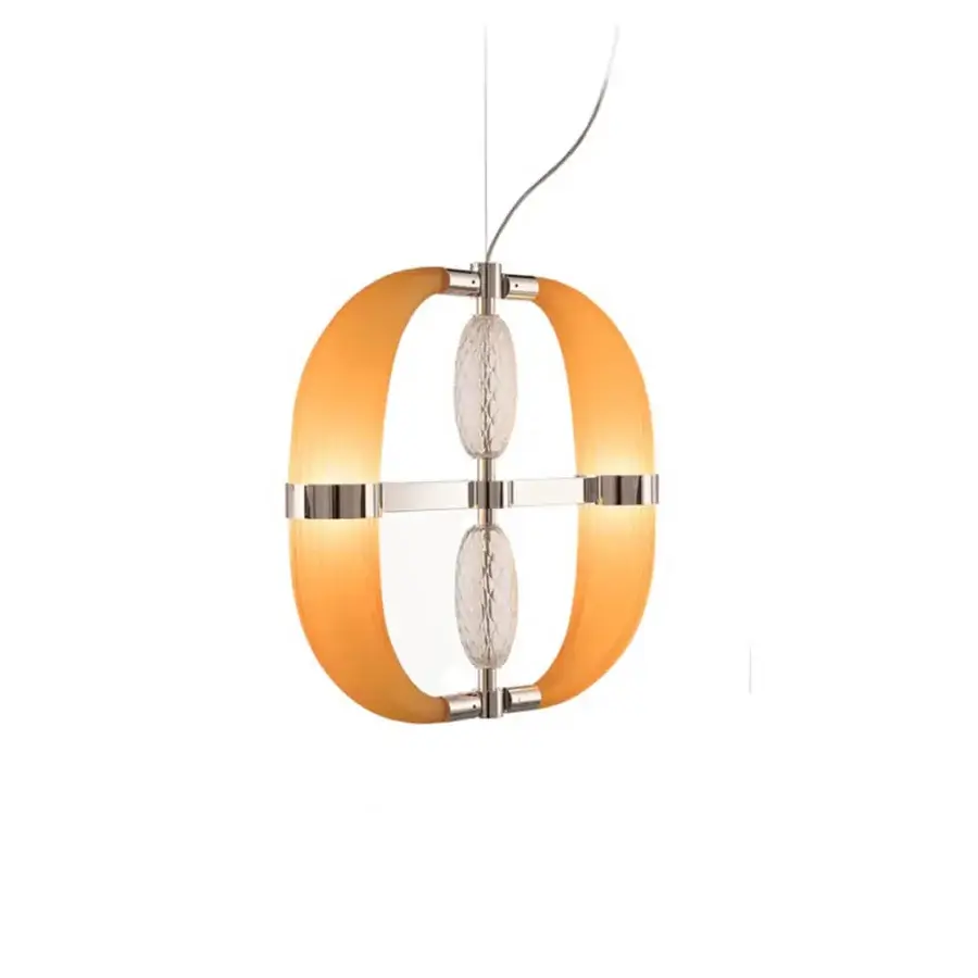 Captivating Patrizia Garganti Coup De Foudre 02 suspension lamp with cascading hand-blown glass and satin silver metal structure