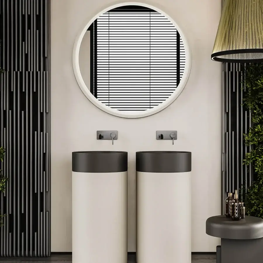 Distinguished Norah Design RNCN 02 washbasin crafted from bicolor Norahcryl with a velvety matte finish