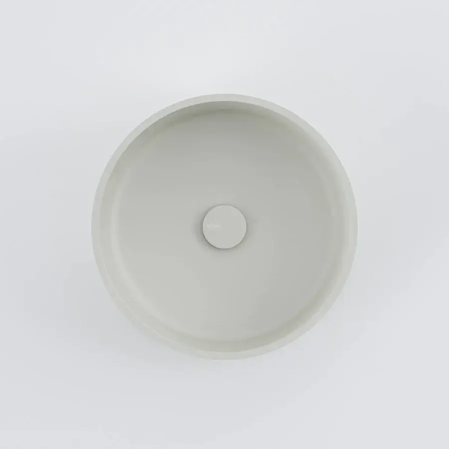Exceptional Norah Design RNBA 02 washbasin crafted from light grey Norahcryl with a smooth matte surface