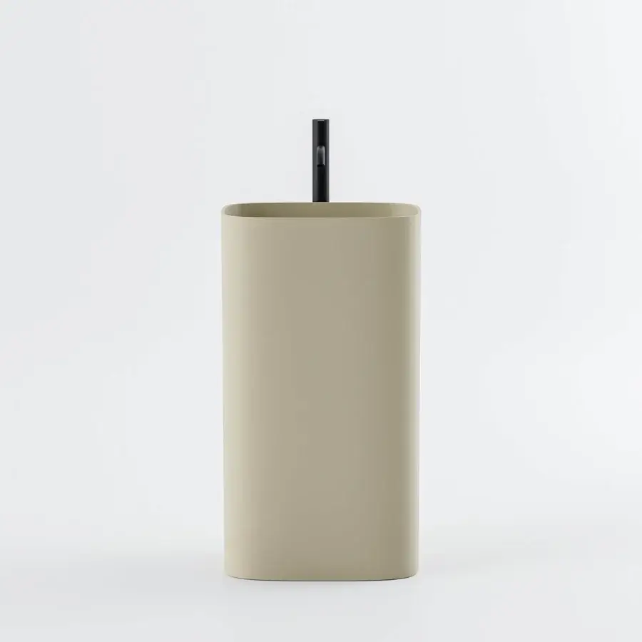 Distinguished Norah Design CUCN 01 washbasin crafted from beige Norahcryl solid surface with a velvety matte finish