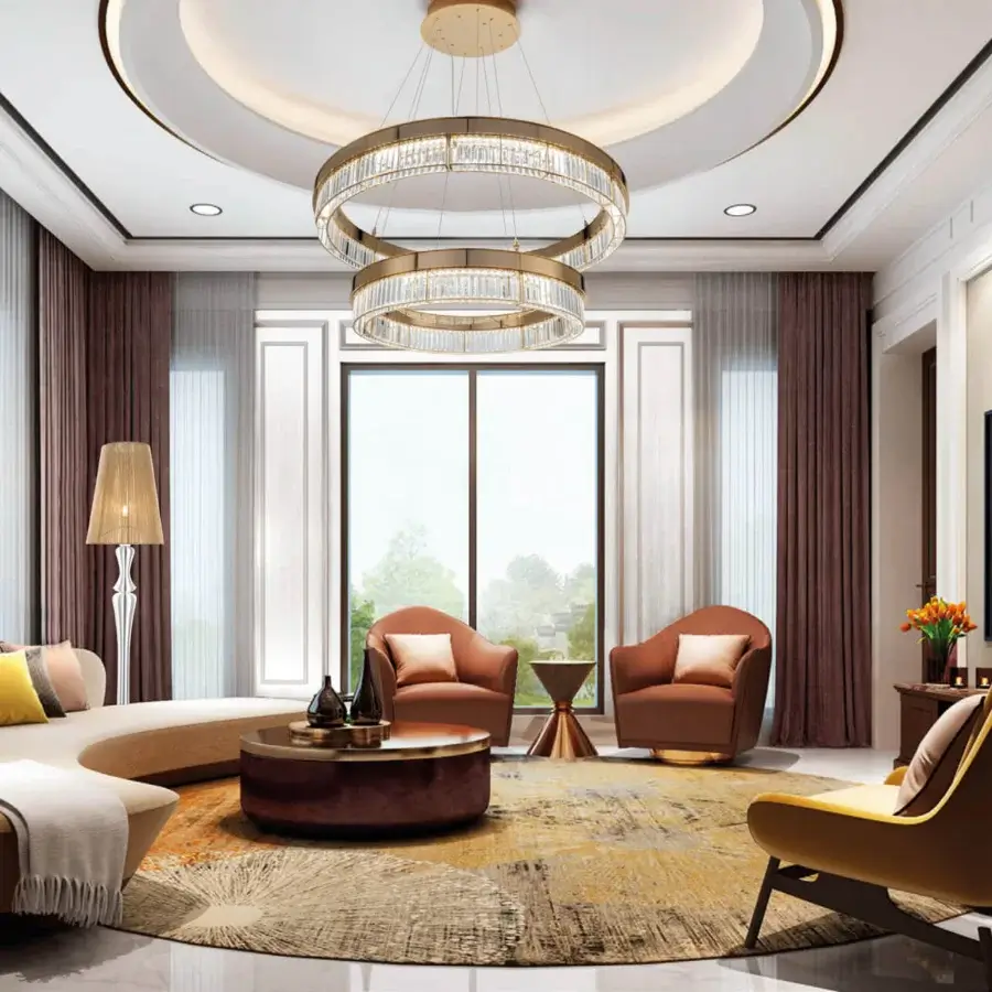 Distinguished Patrizia Garganti Gisele suspension lamp with integrated warm white LED technology and balanced proportions for enveloping light