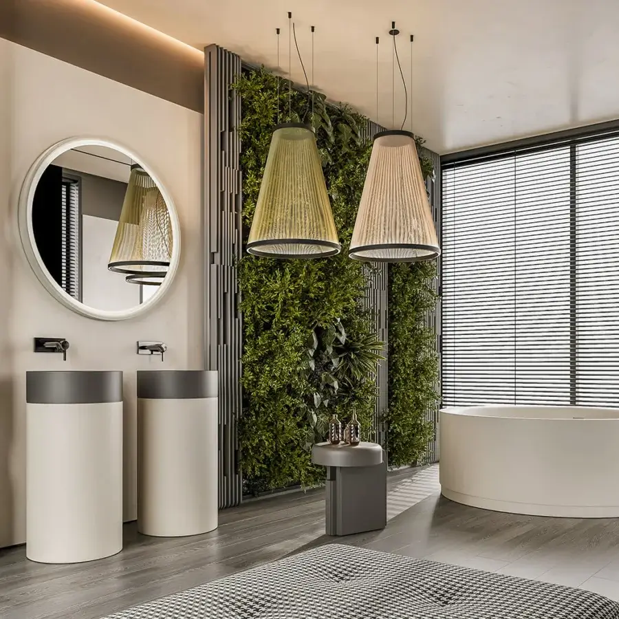 Exceptional Norah Design MCVSPC01 mirror crafted in dark-toned Norahcryl with a velvety matt texture