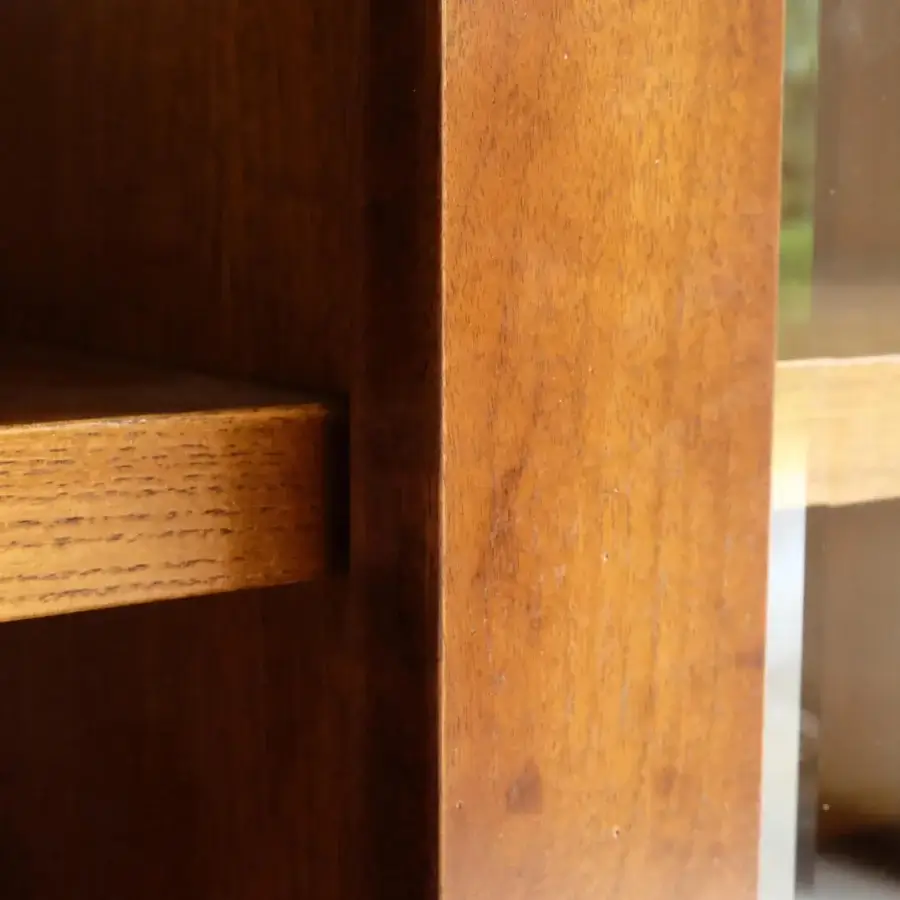 Elegant Faber Mobili Topkapi bookcase crafted in walnut with a satin finish and subtle antiqued accents