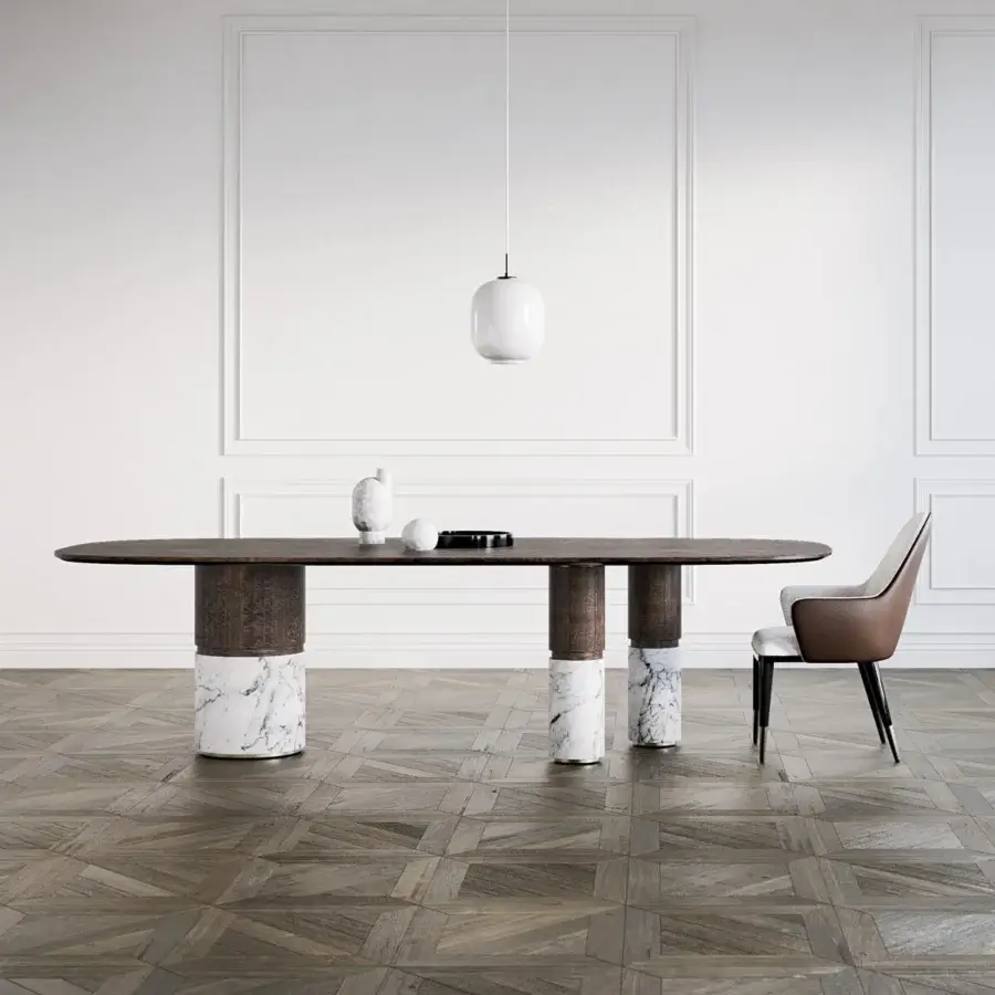 Distinguished Capital Adele armchair built in Italy with warm brown upholstery and refined metal-finished feet