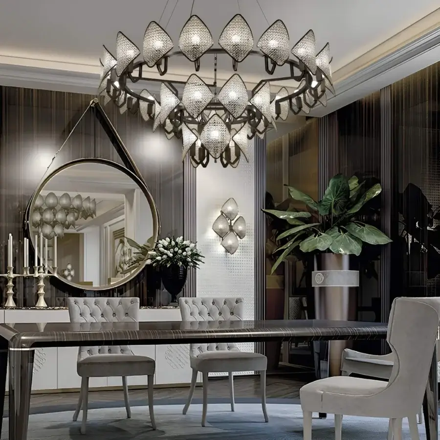 Superior Patrizia Garganti Holly Wall Lamp with rhombus modules and brilliant metallic finishes crafted in Italy