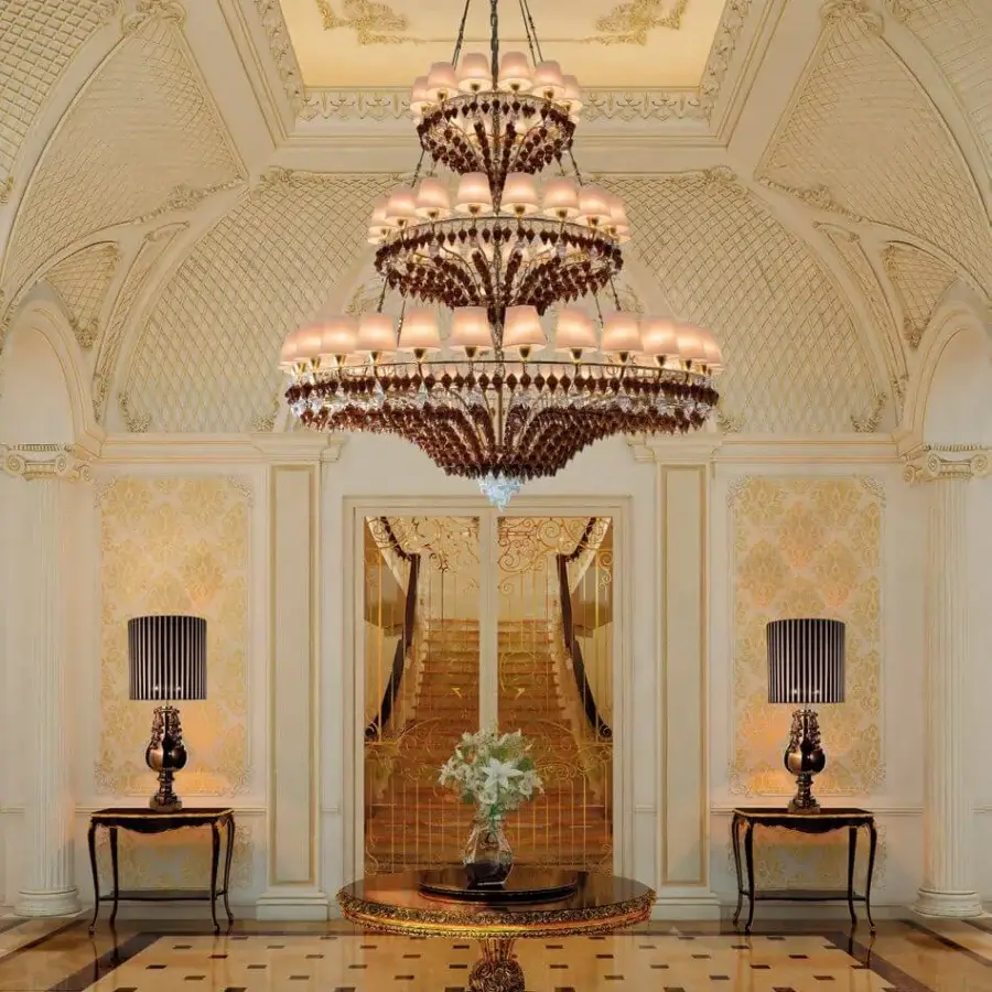 Exceptional Patrizia Garganti Ophelia XL chandelier crafted in dark-toned metal with clear crystal prisms and a polished finish