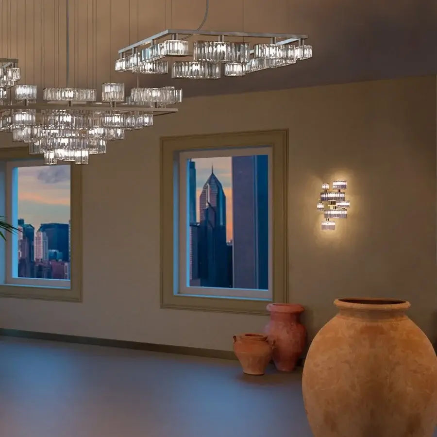 Lavish Patrizia Garganti Tur XL chandelier crafted in Italy with hand-assembled crystal elements and polished silver-toned metallic frame