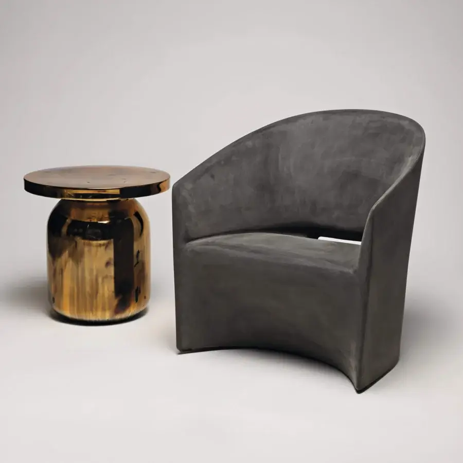 Superior Serralunga Pine Beach lounge chair in dark charcoal gray LLDPE with a matte finish