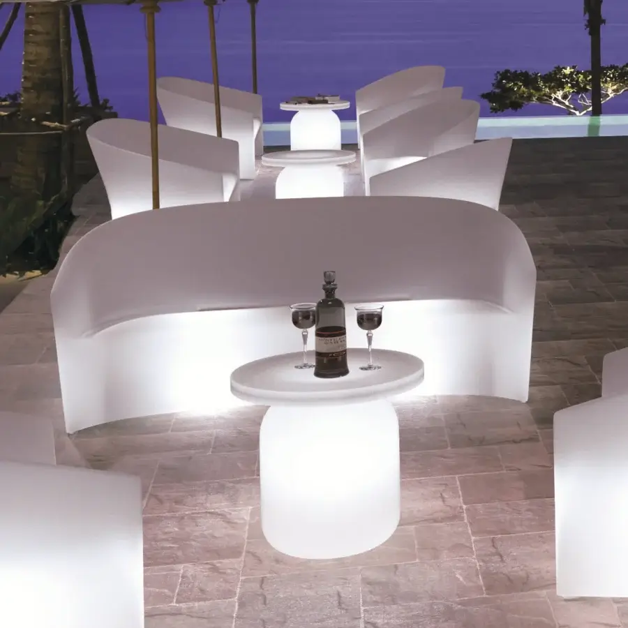 Exceptional Serralunga Pine Beach sofa crafted in white LLDPE with a uniformly matte finish for relaxed lounging
