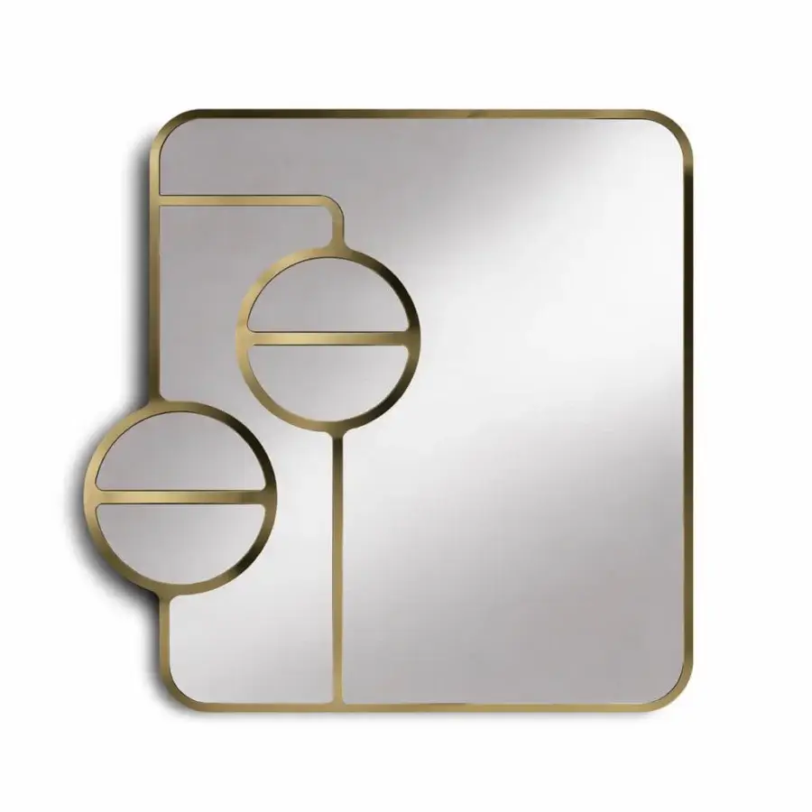 Superior Black Tie Mou mirror crafted in Italy with nuanced colored glass and a satin dark bronze metal frame