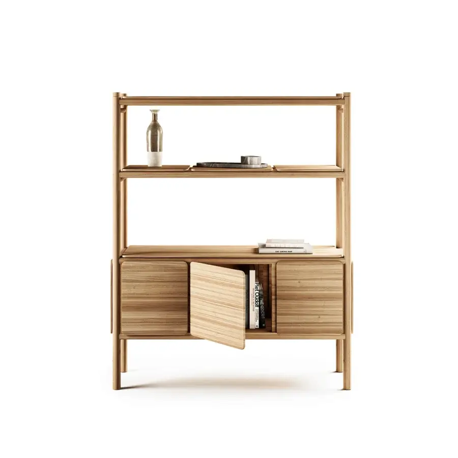 Elegant Atmosphera Panama cabinet crafted in light timber with recessed paneling and a satin finish
