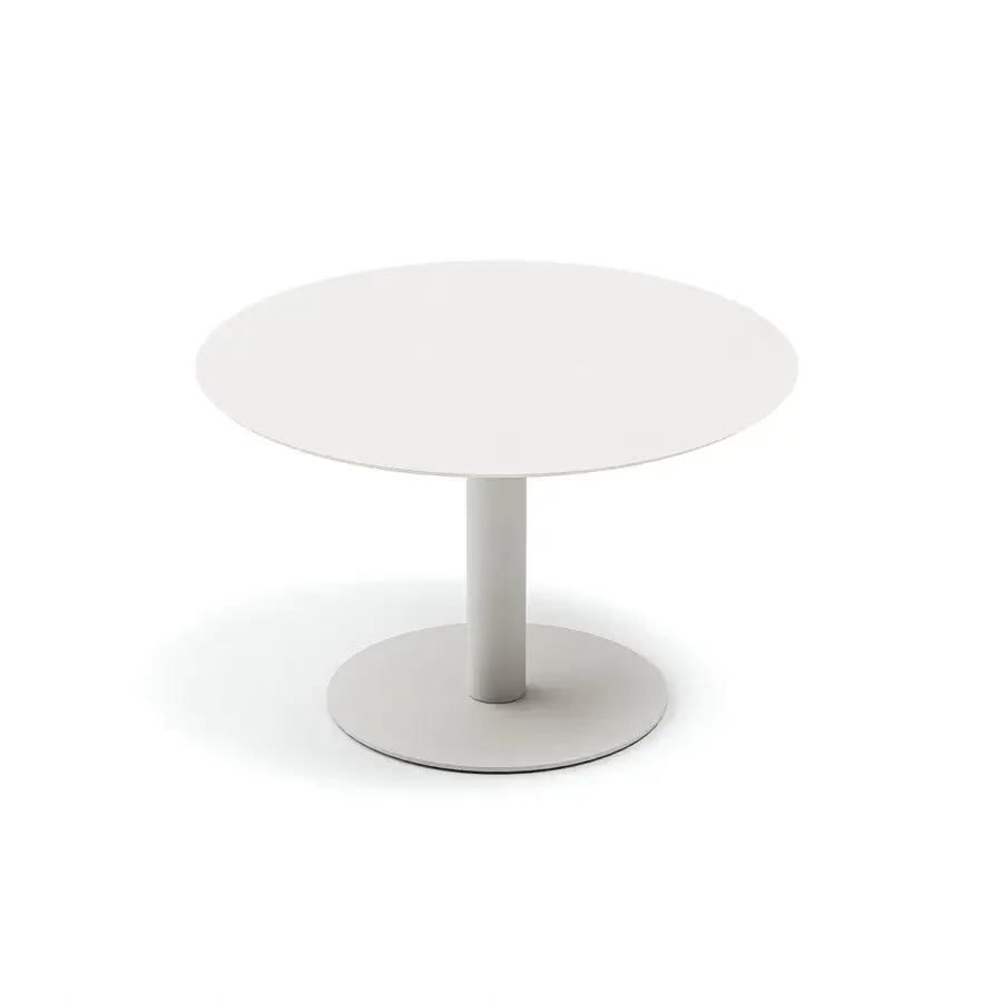 Superior Atmosphera Arena table with a gres tabletop and versatile base in a matte off-white finish