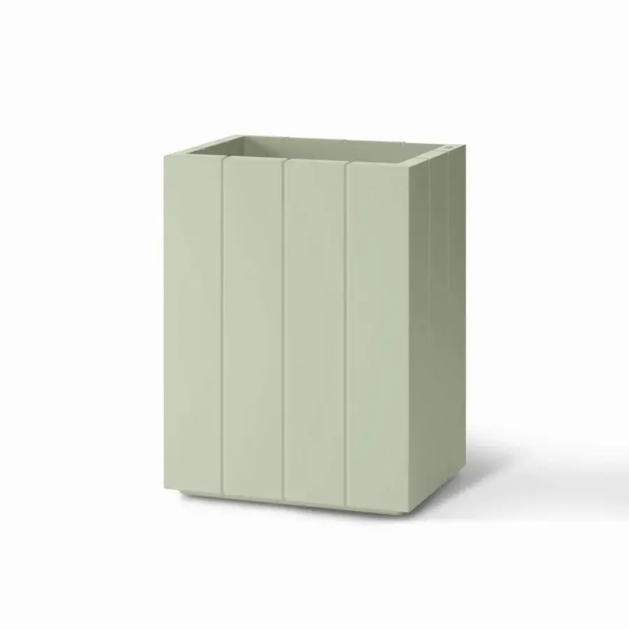 Exceptional Serralunga Fence planter, a planter crafted in light green LLDPE plastic with a matte finish and subtle texture
