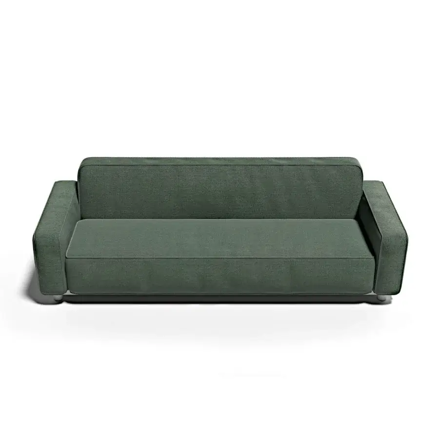 Elegant Atmosphera Laguna sofa with textured textile upholstery and a contemporary dark green finish