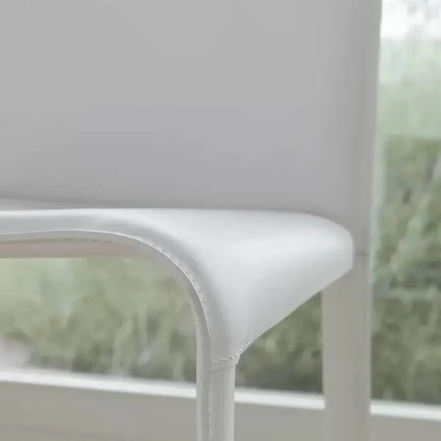 Superior Ivano Antonello Italia vanity chair in light gray leather with a smoothly contoured matte finish