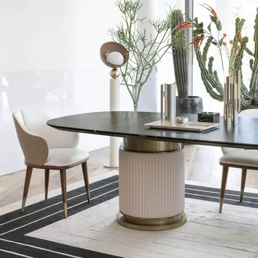 Distinguished Capital Augusta armchair with neutral beige upholstery, solid wooden frame and metallic accents