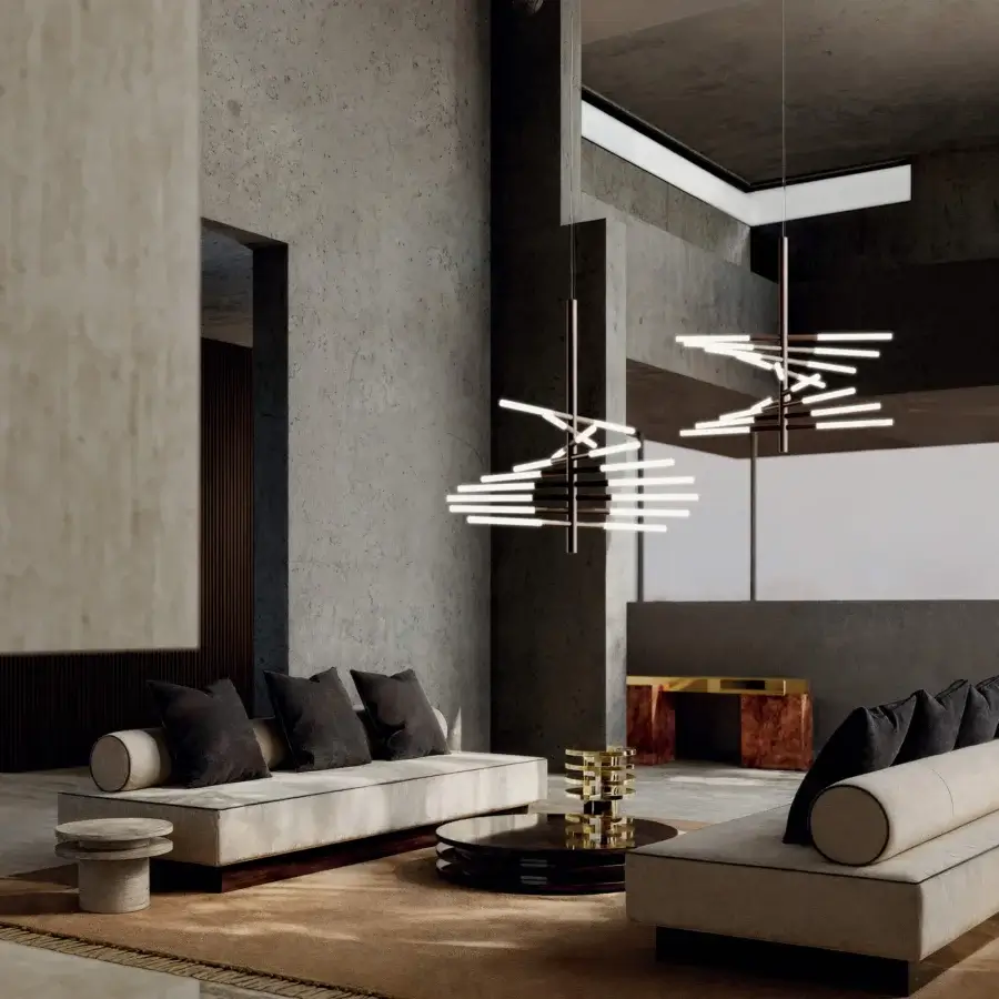 Exceptional Contardi Bianca Twist suspension lamp crafted in steel with a matte neutral finish emitting diffused white light