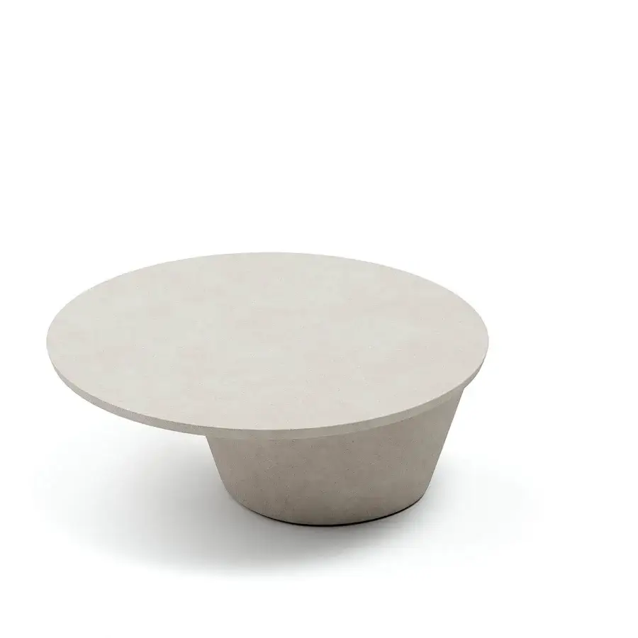 Distinguished Atmosphera Totem coffee table crafted in tactile concrete with waterproof painting for a minimalist aesthetic